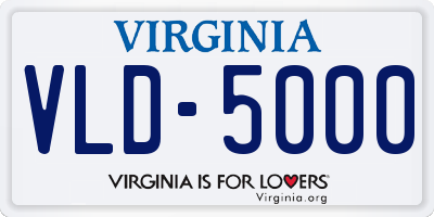 VA license plate VLD5000