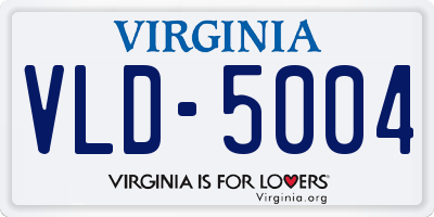 VA license plate VLD5004