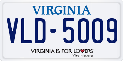 VA license plate VLD5009