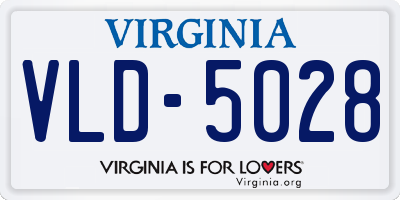 VA license plate VLD5028