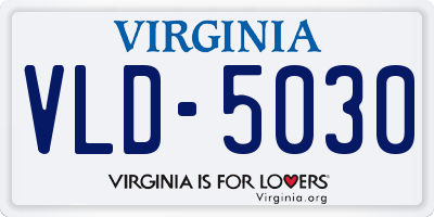 VA license plate VLD5030