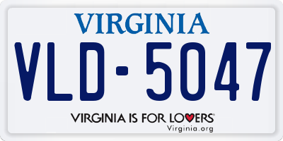VA license plate VLD5047