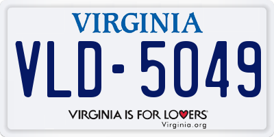 VA license plate VLD5049