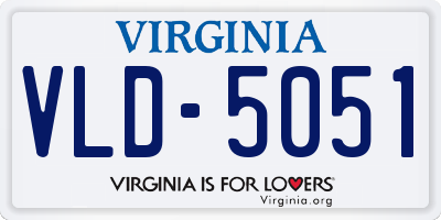 VA license plate VLD5051