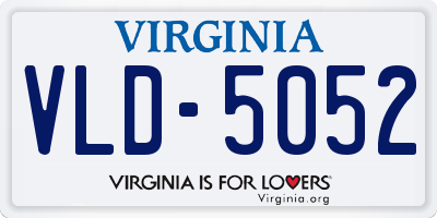 VA license plate VLD5052
