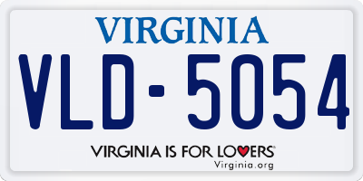 VA license plate VLD5054