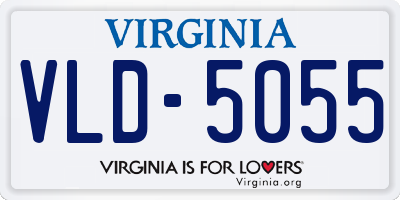 VA license plate VLD5055