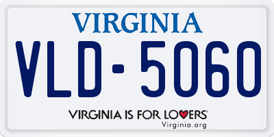VA license plate VLD5060