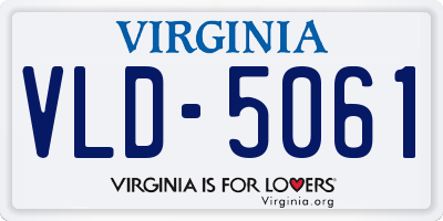 VA license plate VLD5061