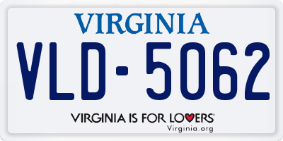 VA license plate VLD5062
