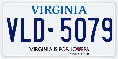 VA license plate VLD5079
