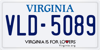 VA license plate VLD5089