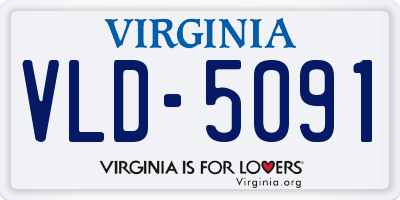 VA license plate VLD5091