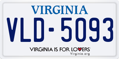VA license plate VLD5093