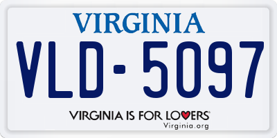 VA license plate VLD5097