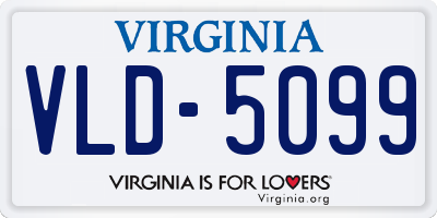 VA license plate VLD5099