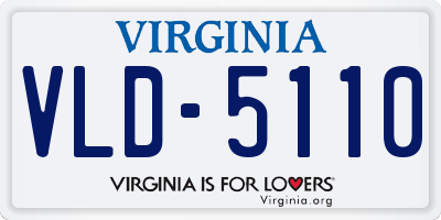 VA license plate VLD5110
