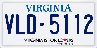 VA license plate VLD5112