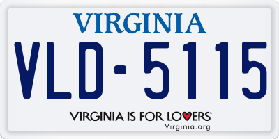 VA license plate VLD5115