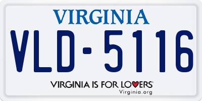 VA license plate VLD5116