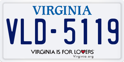 VA license plate VLD5119