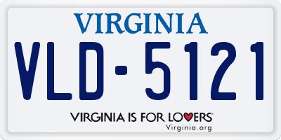 VA license plate VLD5121