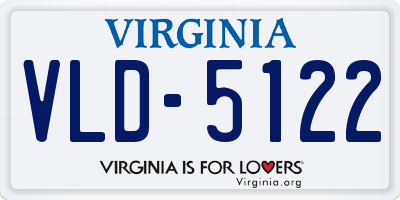 VA license plate VLD5122