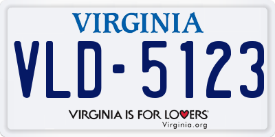 VA license plate VLD5123