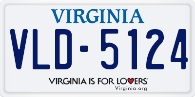 VA license plate VLD5124