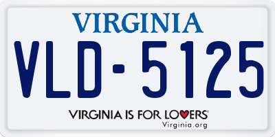 VA license plate VLD5125