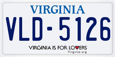 VA license plate VLD5126