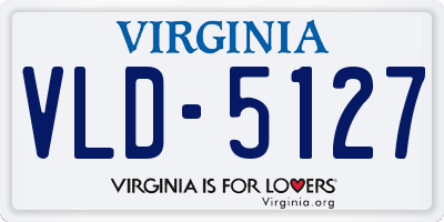 VA license plate VLD5127