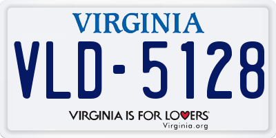VA license plate VLD5128