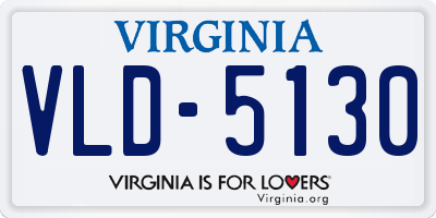 VA license plate VLD5130