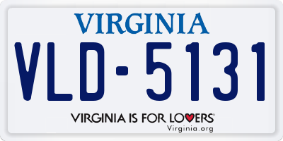 VA license plate VLD5131