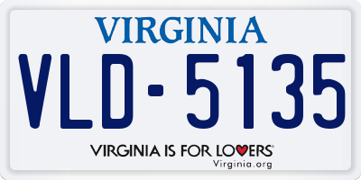 VA license plate VLD5135