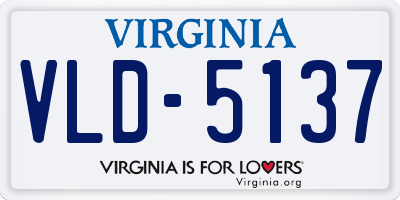 VA license plate VLD5137