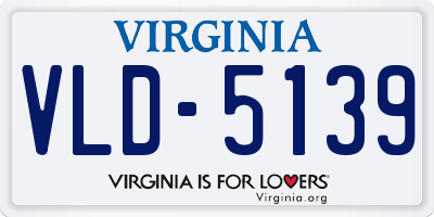 VA license plate VLD5139