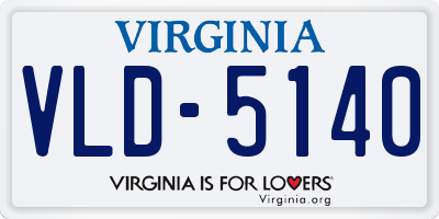 VA license plate VLD5140