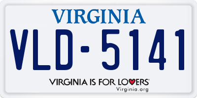 VA license plate VLD5141