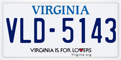 VA license plate VLD5143