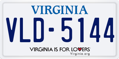 VA license plate VLD5144
