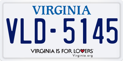 VA license plate VLD5145