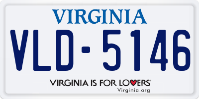 VA license plate VLD5146