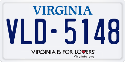 VA license plate VLD5148