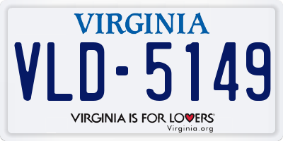 VA license plate VLD5149