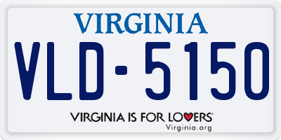 VA license plate VLD5150