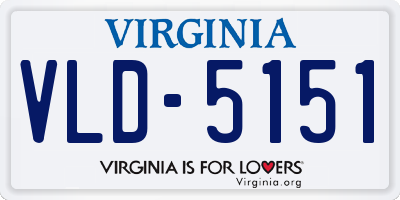 VA license plate VLD5151