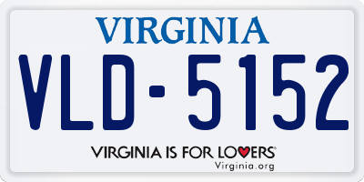 VA license plate VLD5152