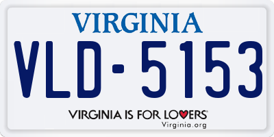 VA license plate VLD5153